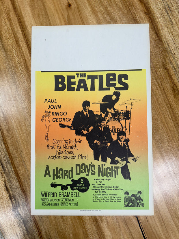 The Beatles First Edition Premium Original Movie Cards/Posters - 14 x 22