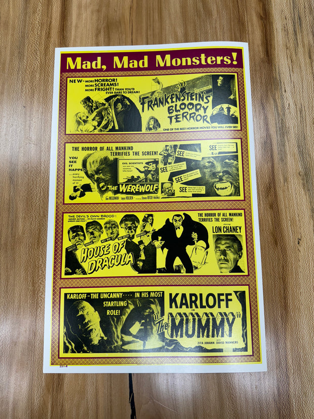 Mad Mad Monster Second Edition Standard Original Movie Cards/Posters - 14 x 22