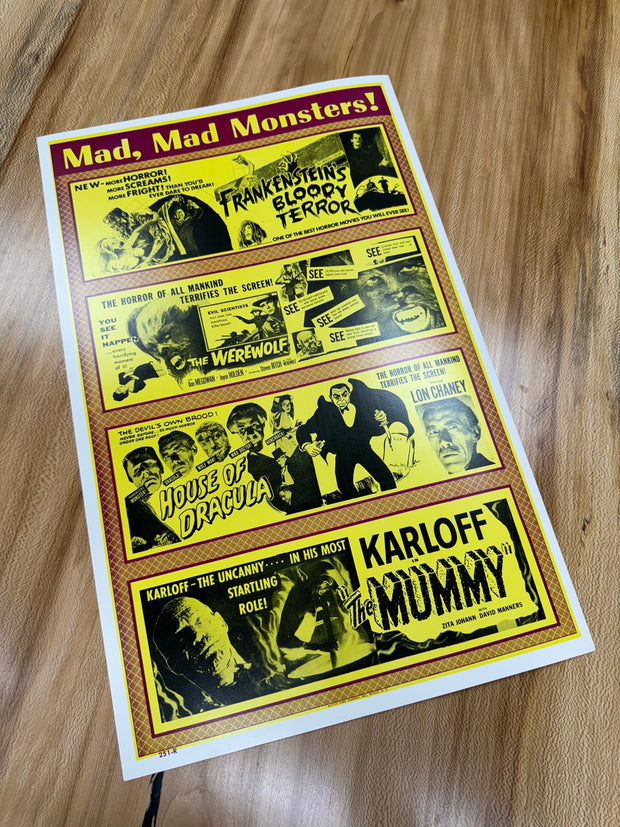 Mad Mad Monster Second Edition Standard Original Movie Cards/Posters - 14 x 22