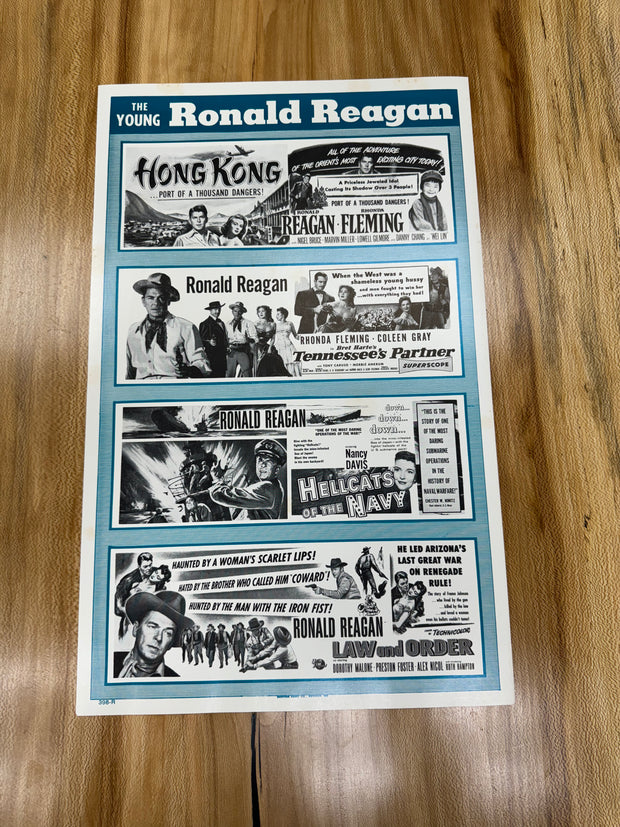 Ronald Reagan Actor Second Edition Standard Original Movie Cards/Posters - 14 x 22